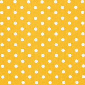 Cotton Poplin Large Dots – mustard/white, 