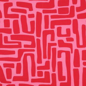 Coated Cotton abstract – red/pink, 