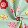 Coated Cotton cheerful flowers | Poppy Fabrics – mint/lemon yellow,  thumbnail number 4