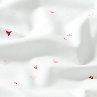 GOTS Scribble Look Triangles Cotton Poplin | Tula – white, 