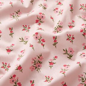 Cotton Cretonne mini flowers – rosé/intense pink, 