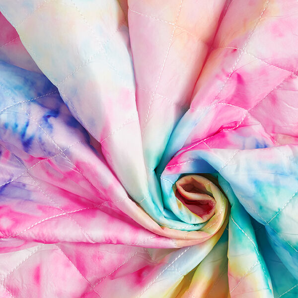 Quilted Fabric colour gradient rainbow – white/colour mix,  image number 3