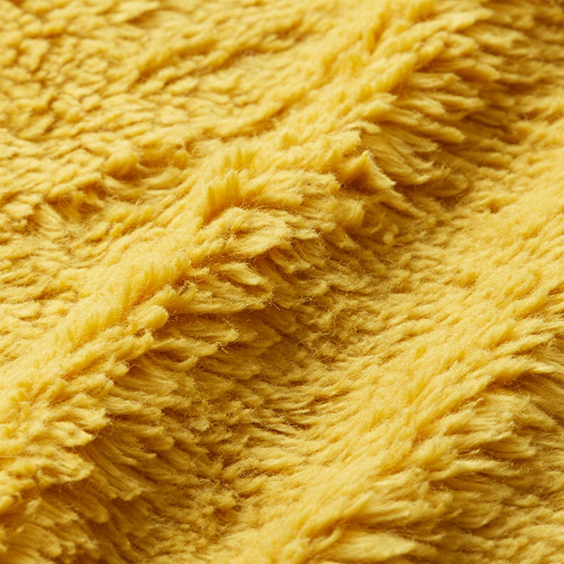 Plain cotton sherpa – mustard,  image number 2