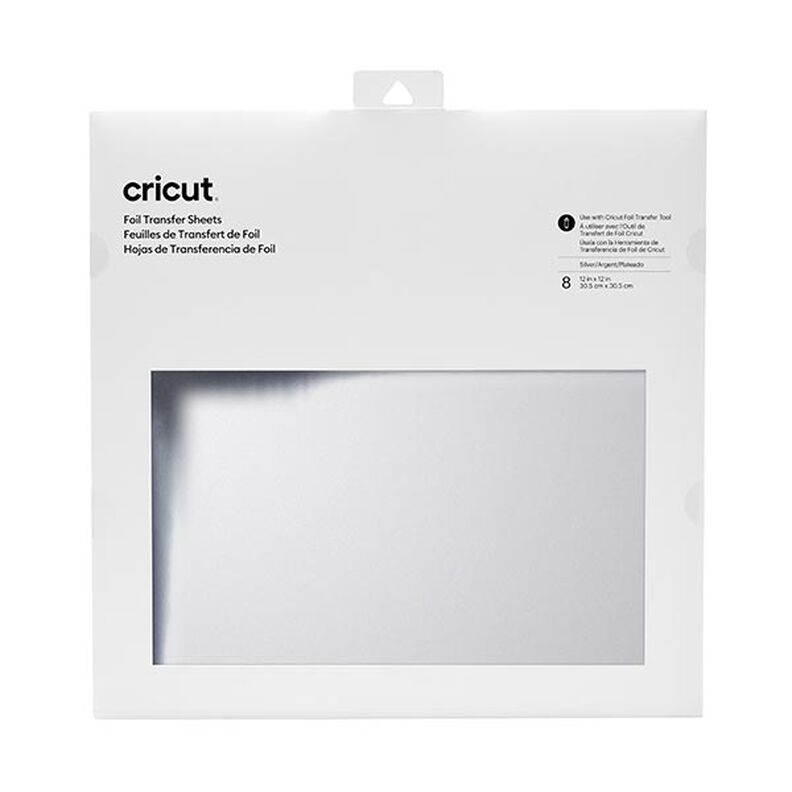Cricut Transfer Sheet [ 30,5 x 30,5 cm | 8 pieces ] – silver metallic,  image number 1
