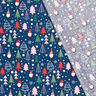 Cotton Poplin Gnomes and fir trees – blue,  thumbnail number 4