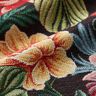 Decor Fabric Tapestry Fabric large flowers – black/red,  thumbnail number 2