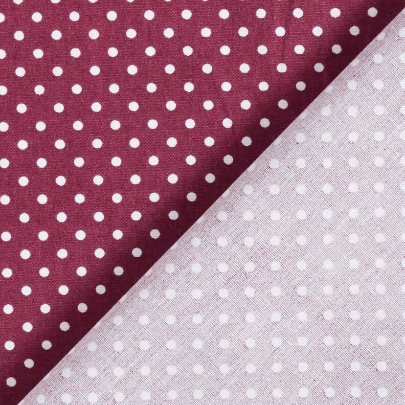 Cotton Poplin Mini polka dots – burgundy/white,  image number 4