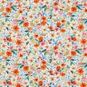 viscose fabric flower meadow digital print – white/orange,  thumbnail number 1