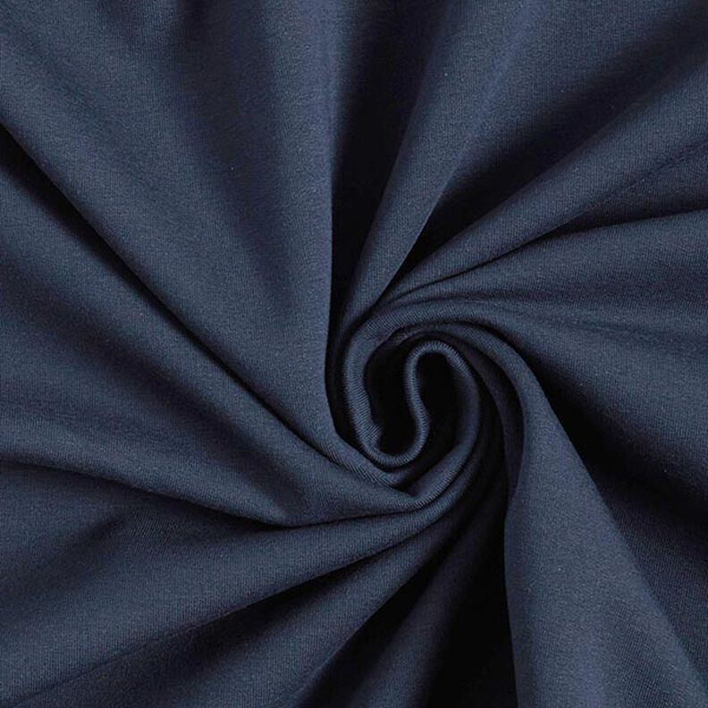 Light Cotton Sweatshirt Fabric Plain – midnight blue,  image number 1