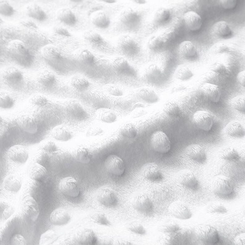 Cosy Fleece Embossed Dots – white,  image number 2
