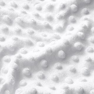 Cosy Fleece Embossed Dots – white, 