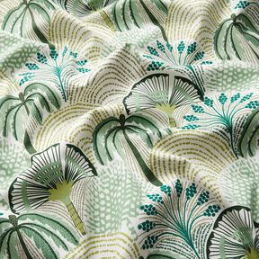 Decor Fabric Cotton Twill abstract palm fans – sage/ivory, 