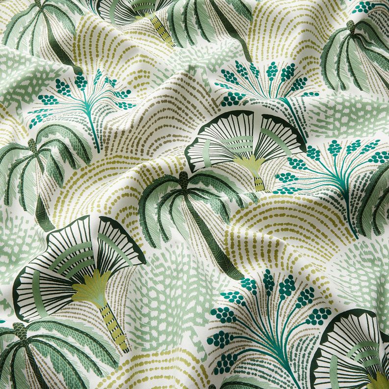 Decor Fabric Cotton Twill abstract palm fans – sage/ivory,  image number 2