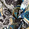 Viscose fabric flowers and leaves – black,  thumbnail number 3