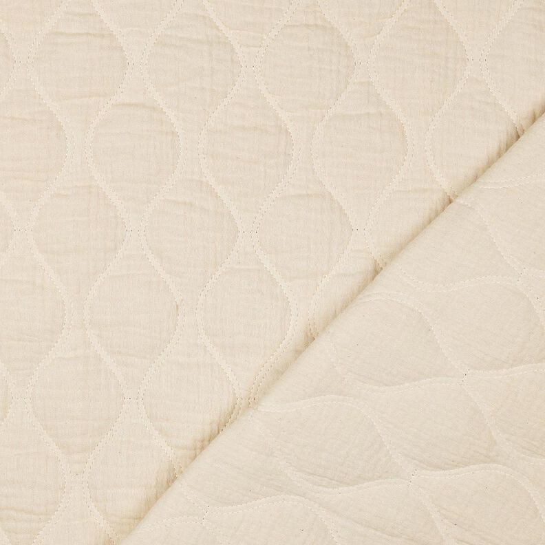 Quilted Fabric Muslin waves – offwhite, image number 4