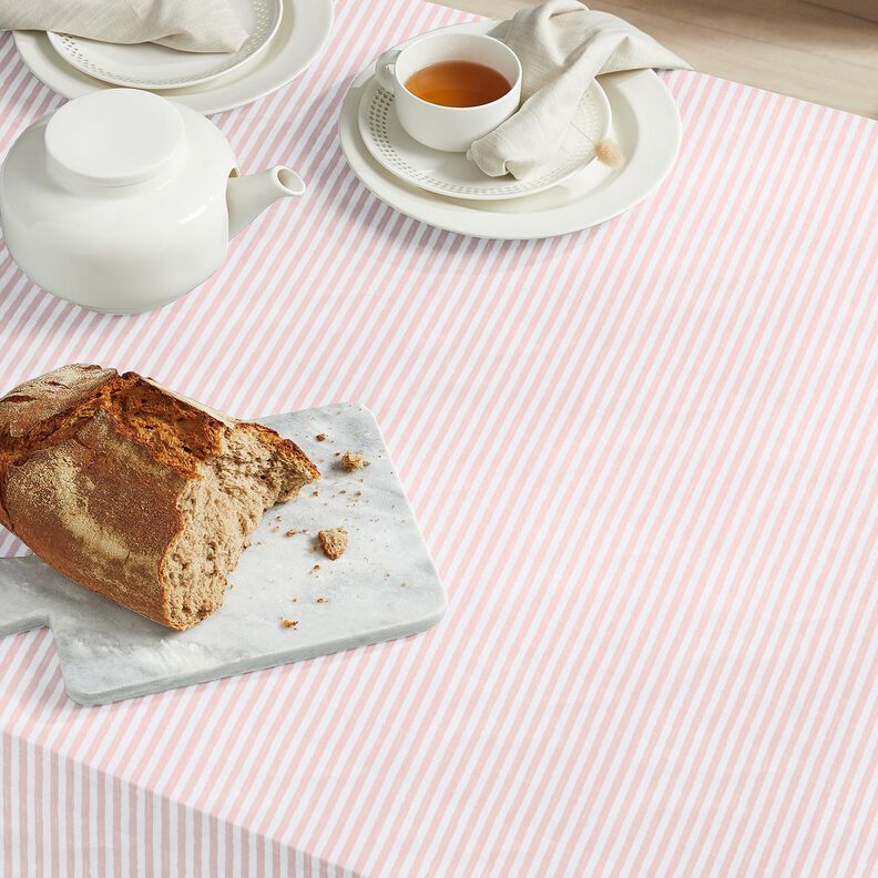 Cotton Cretonne casual stripes – light pink/white, image number 6
