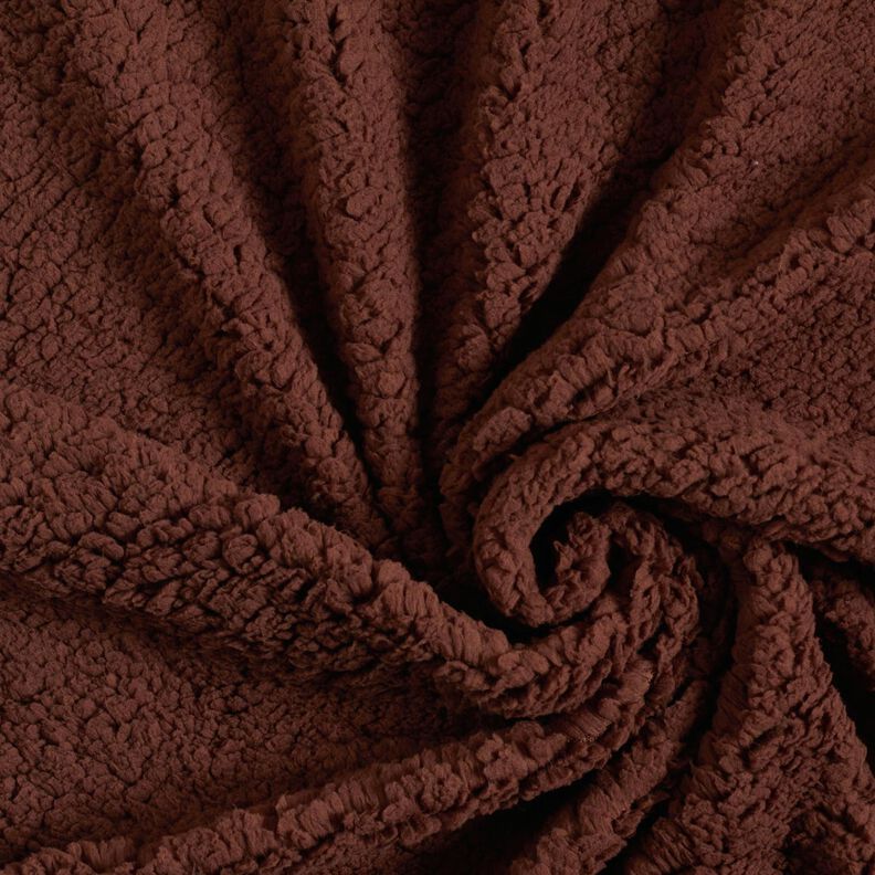 cuddly teddy fur fabric – dark brown,  image number 3