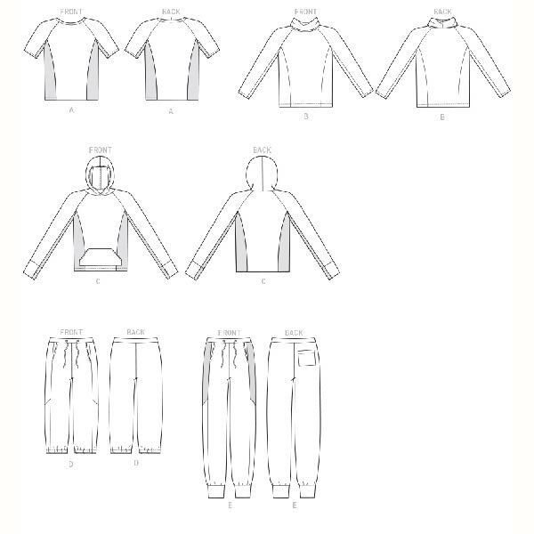 Men's Sweatshirt/Tops/Pants, McCalls 7486 | XL -,  image number 9