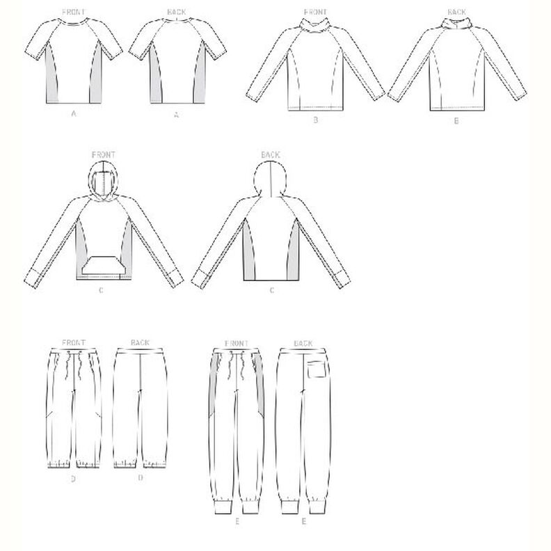 Men's Sweatshirt/Tops/Pants, McCalls 7486 | XL -,  image number 9