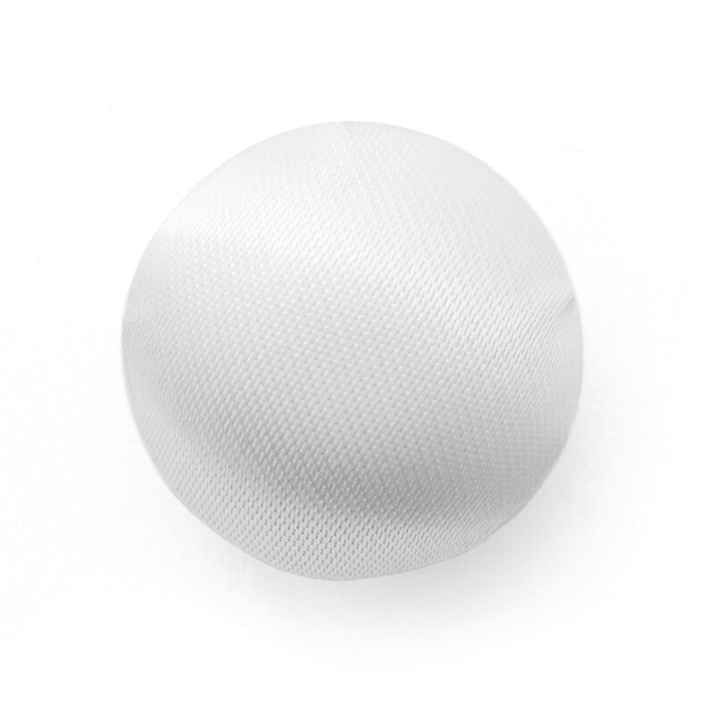 Half Ball button, Bridal Satin – white,  image number 1