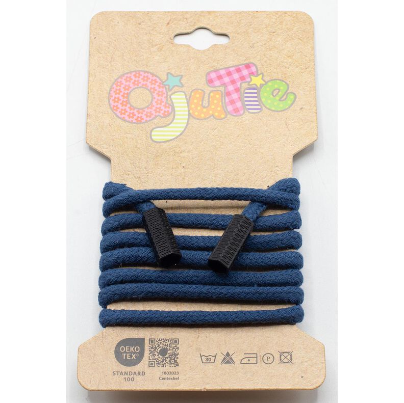 Cotton cord Incl. Cord End [1,15 m | Ø 5mm] – denim blue,  image number 1