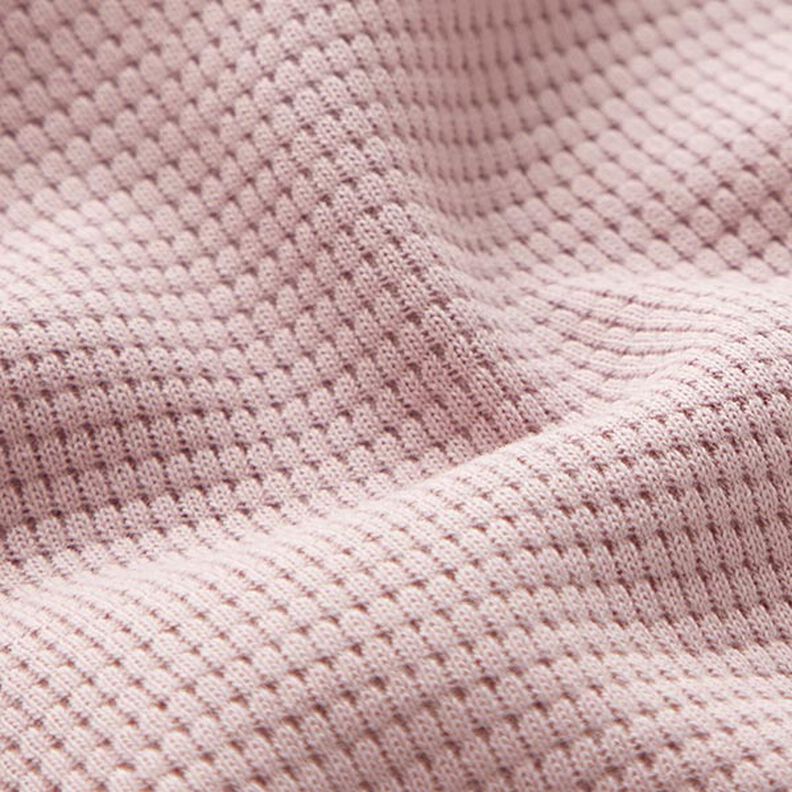 Mini Cotton waffle jersey Plain – dusky pink,  image number 3