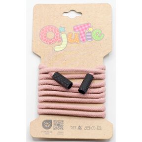 Cotton cord Incl. Cord End [1,15 m | Ø 5mm] – light dusky pink, 