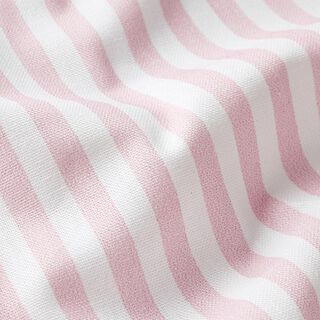Decor Fabric Half Panama Vertical stripes – rosé/white, 