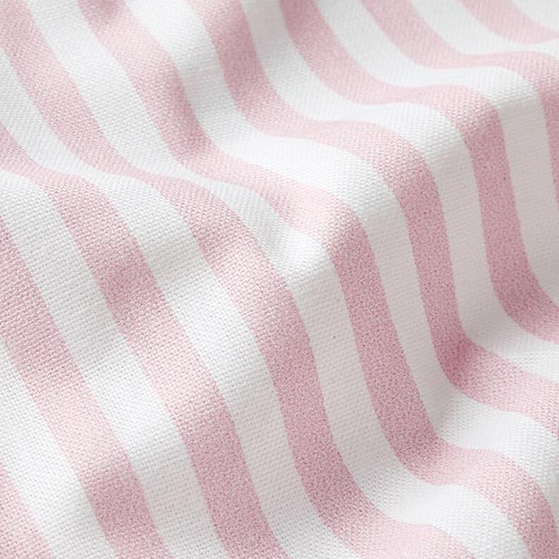 Decor Fabric Half Panama Vertical stripes – rosé/white,  image number 2