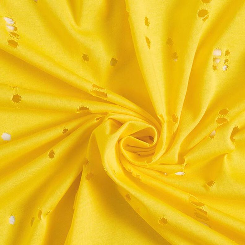 Cotton jersey, distressed – lemon yellow,  image number 4