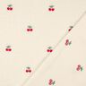 Teddy Fur embroidered cherries | Poppy Fabrics – ivory/chili,  thumbnail number 4