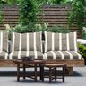 Outdoor Fabric Canvas Mixed stripes – white/grey | Remnant 50cm,  thumbnail number 6