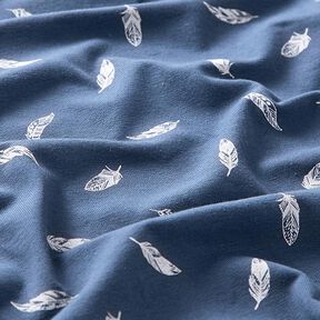 Cotton Jersey Feathers – denim blue, 