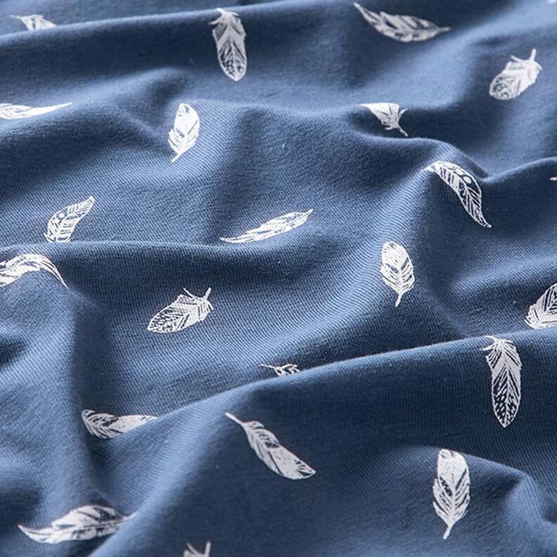 Cotton Jersey Feathers – denim blue,  image number 2