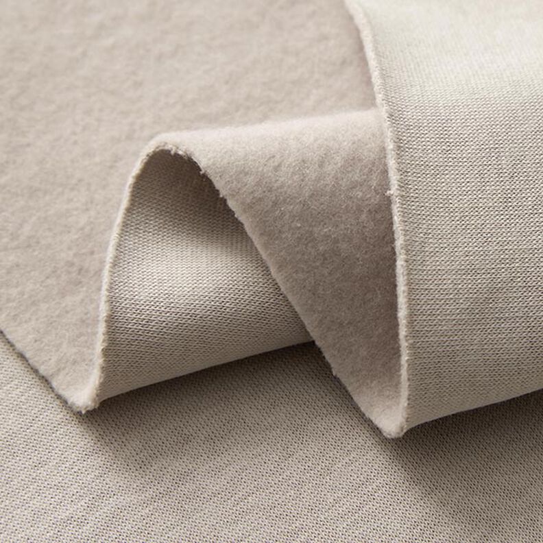 Brushed Sweatshirt Fabric – light beige,  image number 4