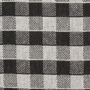 Coat fabric double weave check – black/white, 