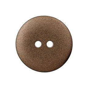 Metallic 2-Hole Polyester Button – brown, 
