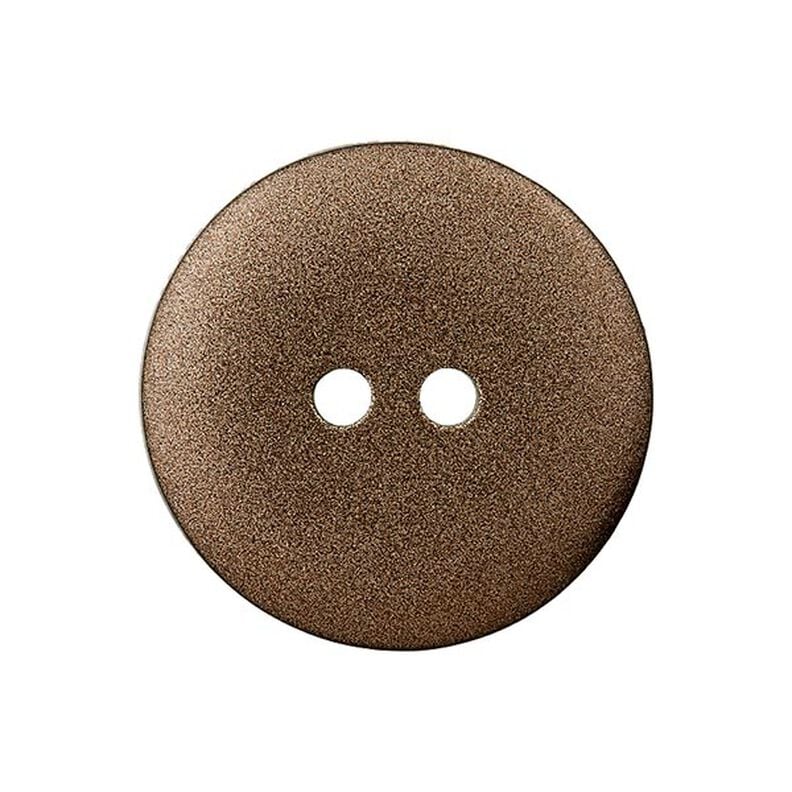 Metallic 2-Hole Polyester Button – brown,  image number 1