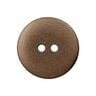 Metallic 2-Hole Polyester Button – brown,  thumbnail number 1