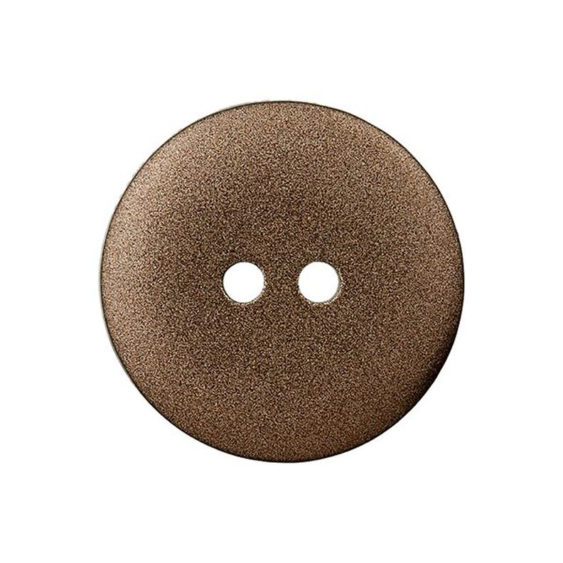 Metallic 2-Hole Polyester Button – brown, image number 1
