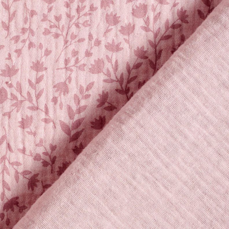Double Gauze/Muslin two-tone flower tendrils – light dusky pink, image number 4