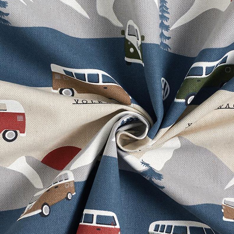 Decor Fabric Half Panama VW Adventure – denim blue/natural,  image number 3