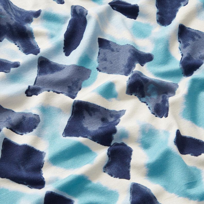 Viscose Jersey Ikat Patterns – sky blue/midnight blue,  image number 2