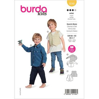 shirt / waistcoat  | Burda 9248 | 92-122, 
