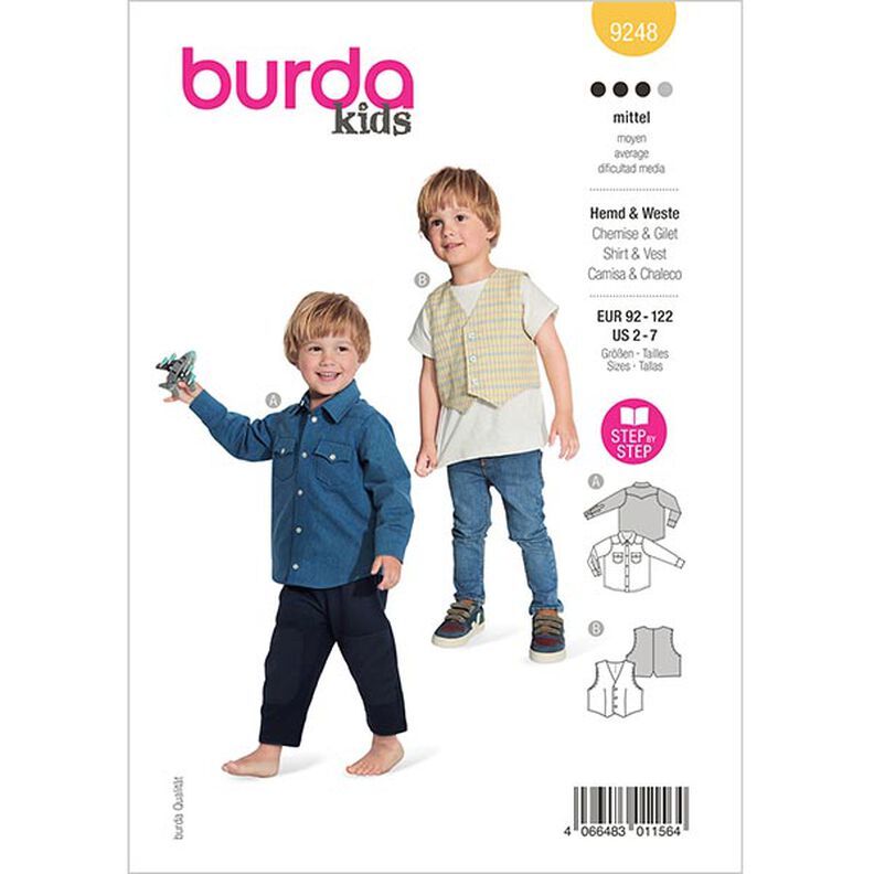 shirt / waistcoat  | Burda 9248 | 92-122,  image number 1