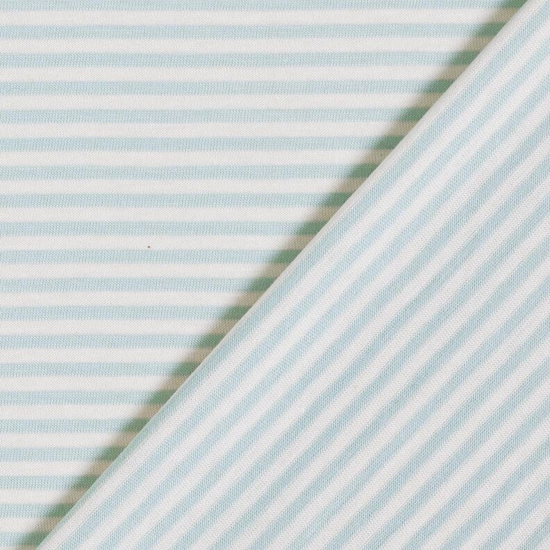 Cotton Jersey narrow stripes – offwhite/pale mint,  image number 3