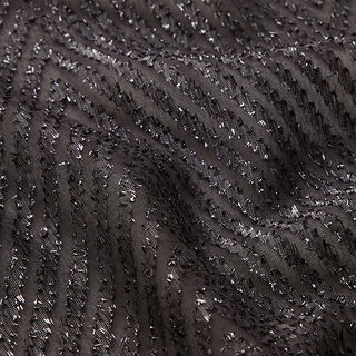 zig zag glittery chiffon – black, 