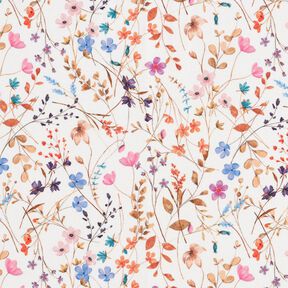 GOTS French Terry Sea of dried flowers Digital Print – ivory, 