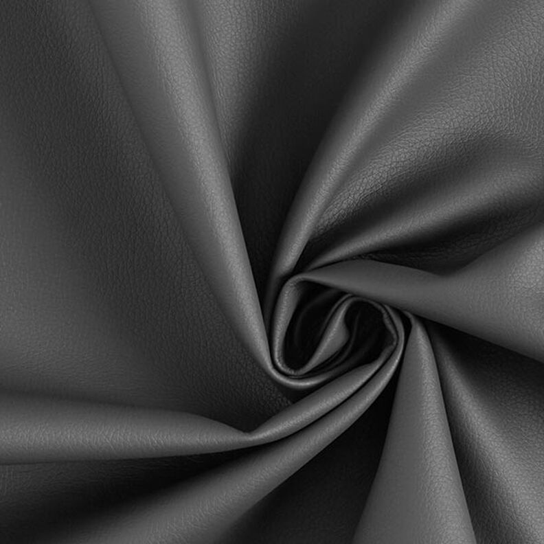 Upholstery Fabric imitation leather natural look – dark grey,  image number 1