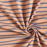 Narrow & Wide Stripes Cotton Jersey – copper/denim blue,  thumbnail number 3